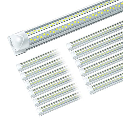 ONLYLUX 8ft LED Shop Light, 8' 100W 6000K (12 Pack), 8 Foot led Shop Lights Fixture for Garage Workshop, T8 LED Tube Lights, High Output, Linkable