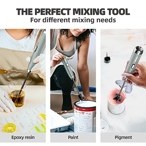 ISTOYO Premium Resin Mixer, Handheld Battery Epoxy Mixer for Saving Your Wrist, Epoxy Resin Mixer Pro, Resin Stirrer for Resin, Resin Molds, Silicone ISTOYO