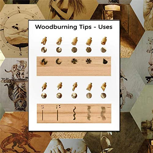 Stencil Soldering Pyrography,Craft Wood Burning Pen Tips(23Pcs),for Woodworking, Soldering, Metal Work, Hobby, Craft Thincol