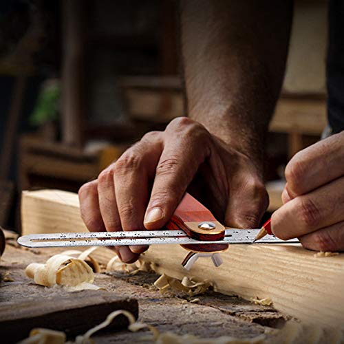 360 Degree Sliding T-Bevel Carpenters Angle Finder, Angle Ruler Wood Bevel Protractor Tool, 7Inch DUDUA