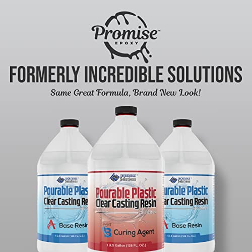 Deep Pour Epoxy Resin Promise - 3 Gallon Kit for River Tables & Artistic Castings and DIY Projects | Crystal Clear 2:1 Ratio USA-Made Resin | Low Incredible Solutions