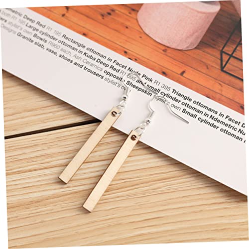 KALLORY 60pcs DIY Earrings Wood Earring Base Dangle Earrings Wood Charms Natural Wood Pendants Earring Making Supplies Kit Unfinished Natural Wood KALLORY