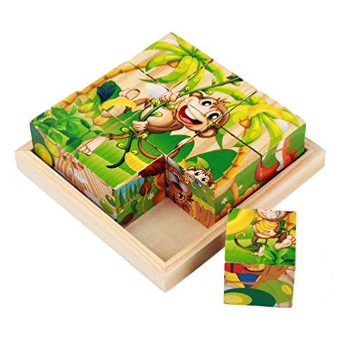 Craft Board 6Pcs Puzzle Blocks Tray, Unfinished Wood Serving Tray for Weddings Home Decor& Craft Projects Art Supply Blank Signs for Crafts1 Homoyoyo