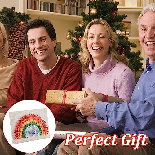 INFUNLY DIY Rainbow String Art Kit 3D String Art Kit Make Your Own String Art Crafts Kit for Adults DIY String Art Kit for Women Students Interesting INFUNLY