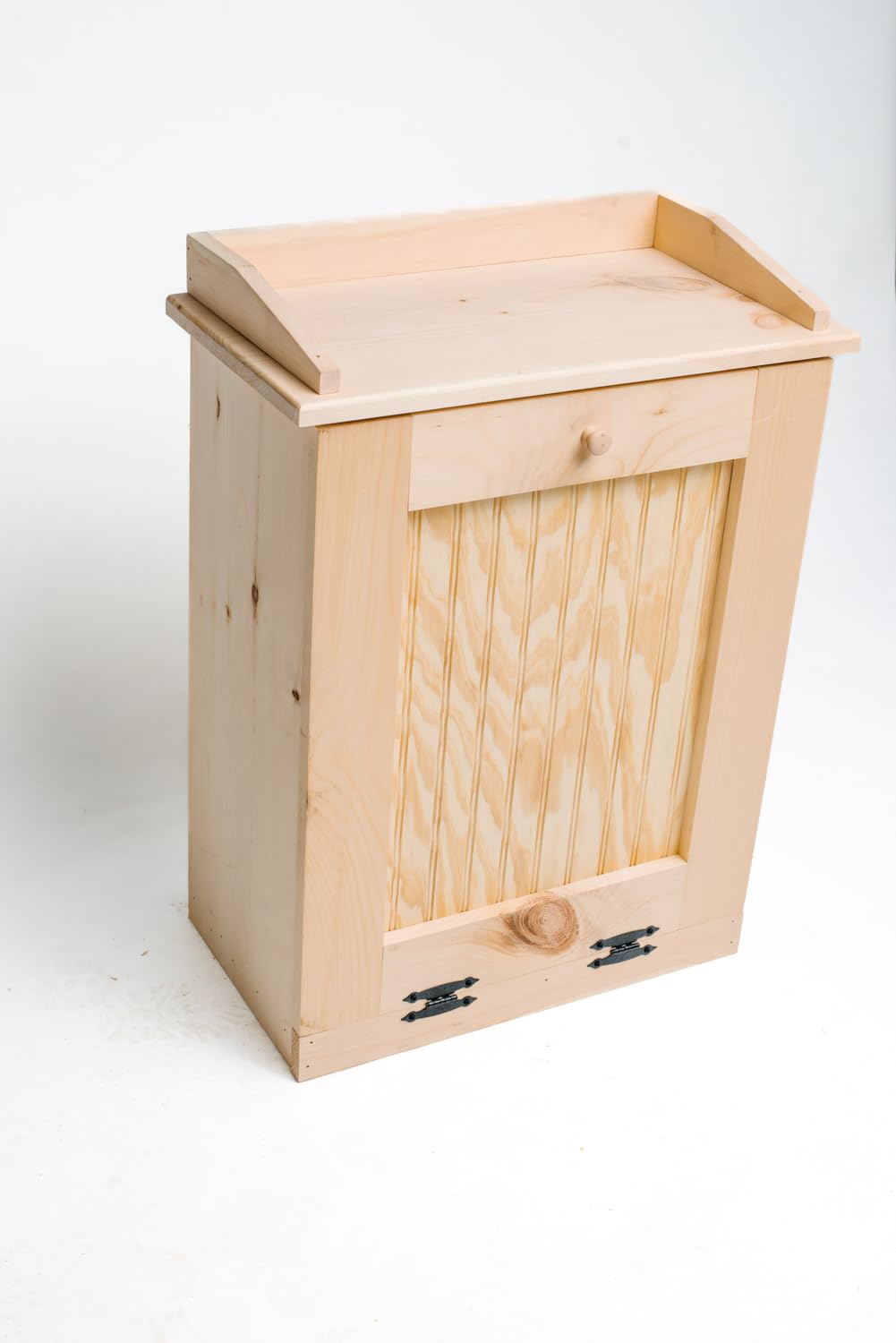 Country Barn Single Tilt-Out Single Trash Cabinet: Efficient and Stylish Trash Cabinet Crafted from Unfinished Pine Wood, is Designed to Hold Country Barn Gifts