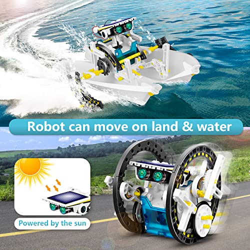 Dioju 13-in-1 Solar Robot Kit Toys for 8 9 10 11 12 Year Old Boys, STEM Projects for Kids Ages 8-12, Building Science Toys Set, Solar Powered Dioju