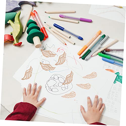 SEWACC Wedding Decorations 100pcs Angel Wings Wood Piece Wood Crafts for Blank Woon Signs Blank Labels Angel Wing Ornaments Angel Wings Cutouts SEWACC