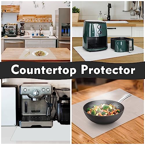 2MM Extra Thick Silicone Mats for Kitchen Counter Heat Resistant Mat, 23.6" x 15.7" Silicone Countertop Protector Mat Large Placemats, Silicon Craft Foepoge