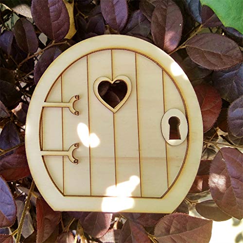 JANOU Wood Fairy Door Miniature DIY Craft Embellishments Gift Ornaments Decoration Pack 6 Sets JANOU
