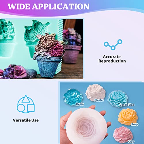 LET'S RESIN Silicone Mold Making Kit 63.48oz/3.968lbs,Non-Toxic Mold Making Silicone Rubber,Silicone Mold Maker,Clear Liquid Molding Silicone Kit for LET'S RESIN