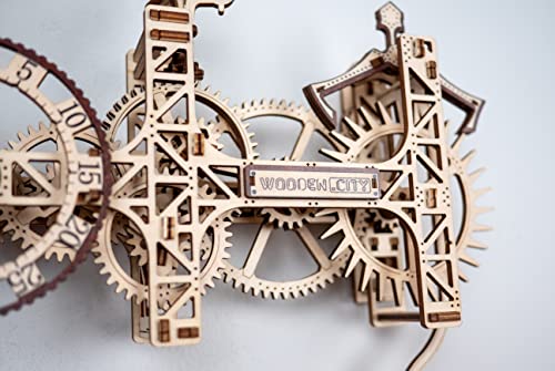 Steampunk Mechanical Wall Clock 3D Wooden Puzzle Kit for Adults WOODEN.CITY