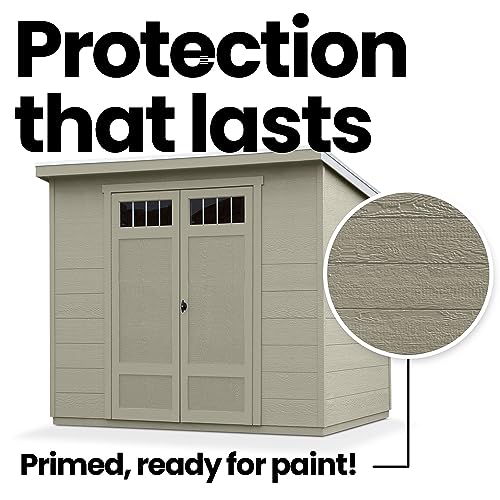 Handy Home Products Highland 8x6 Modern Wooden Storage Shed Handy Home Products