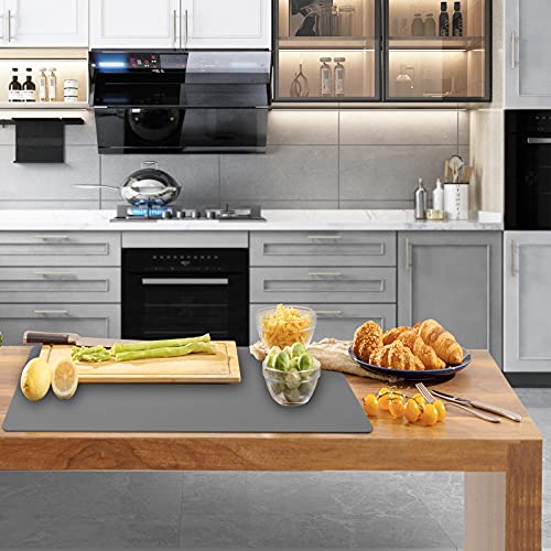Ewen 25.6x17.7 Inches Large Heat Resistant Placemats Silicone Mat, 2MM Thick Countertop Protector Mat for Appliances, Coffee Maker,Kitchen Table, Ewen