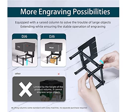 Phezer DJ6 Laser Engraving Machine for Beginners, 2.12lb Portable 3W Output Laser Engraver Logo Marker DIY Handcraft Kits for Wood Bamboo Phezer