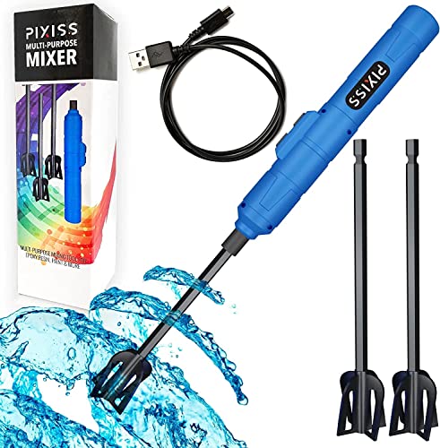 Pixiss Premium Handheld Resin Mixer, Handheld Rechargeable Epoxy Mixer, Epoxy Resin Mixer Pro Grade, Resin Stirrer for Resin, DIY Crafts Tumbler, Pixiss
