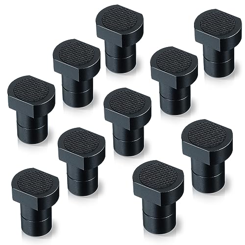 WILLBOND 10 Pcs Bench Dogs 19 mm Bench Dog Clamp Aluminum Alloy Bench Dog with Non Slip Pad MFT Table Stop Woodworking Accessories for 3/4 Inch WILLBOND