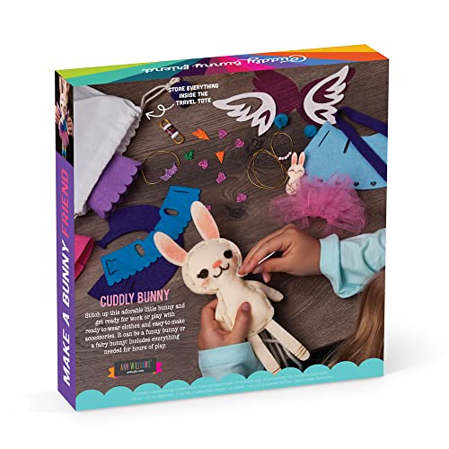 Craft-tastic – Make a Bunny Friend Craft Kit – Learn to Make 1 Easy-to-Sew Stuffie with Clothes & Accessories Craft-tastic