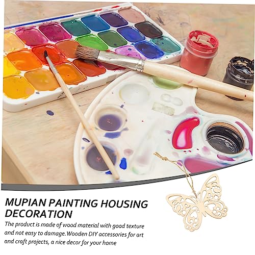 MAGICLULU 50 Sets Chrysanthemum on Blank Wood Chip Craft for Kids Unfinished Wooden Embellishments Unfinished Wooden Cutouts Unfinished Wood Crafts MAGICLULU