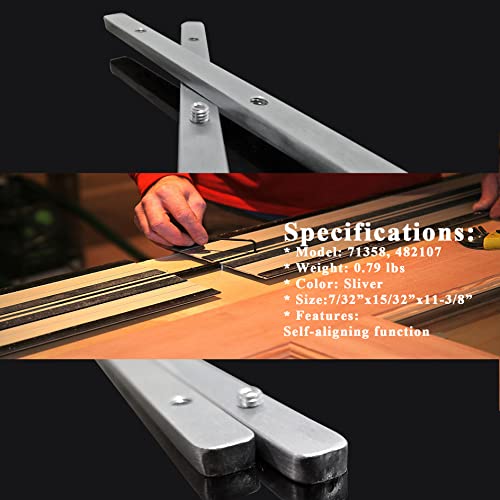 Guide Rail Connector Kit 71358 for Festool Track Saw Long Cuts, 482107 Also Compatible with Makita, Fit for DeWalt, Triton in Integrated Guide Rail WOUILNIA