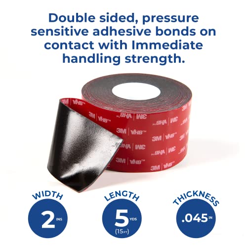 3M VHB Tape 5952, 2 in width x 5 yd length (1 Roll) 3M