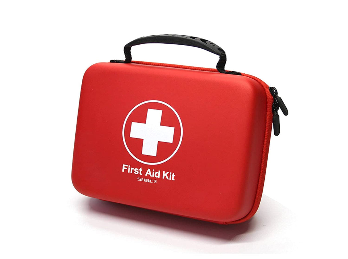 Compact First Aid Kit (228pcs) Designed for Family Emergency Care. Waterproof EVA Case and Bag is Ideal for The Car, Home, Boat, School, Camping, SHBC