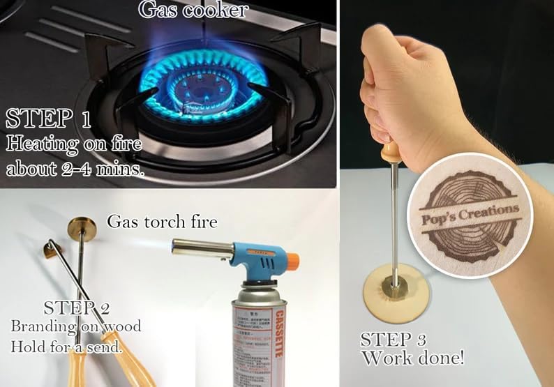 Customisable Wood Branding Iron - Electric Stamp for Unique Artistic Creations TPFOON