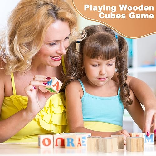 Barydat 300 Piece 1 Inch Wooden Cube Unfinished Wooden Craft Cube Natural Blank Wooden Block for Craft Wood Square Block Cube Craft Wood Craft Supply Barydat