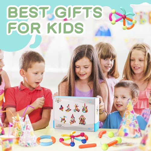 Boys Girls Toys Age 4-5,Little Boy Magnetic Blocks Sticks Tiles Construction Building, Learning Education Stem Preschool Toddler Kids Toys for 3+ BigShu