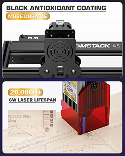ATOMSTACK A5 Pro Commercial Laser Engraver, 40W Laser Engraving Machine with 5.5W Fixed-Focus Diode Compressed Spot & CNC Laser Cutter with 410X400mm ATOMSTACK