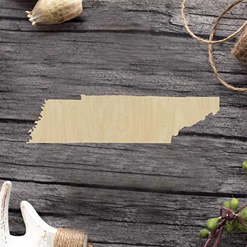 Tennessee State Wood Craft Unfinished Wooden Cutout Art DIY Wood Sign Inspirational Wall Plaque Classic Wall Art Decor for Home Bathroom Indoor Arupkeer