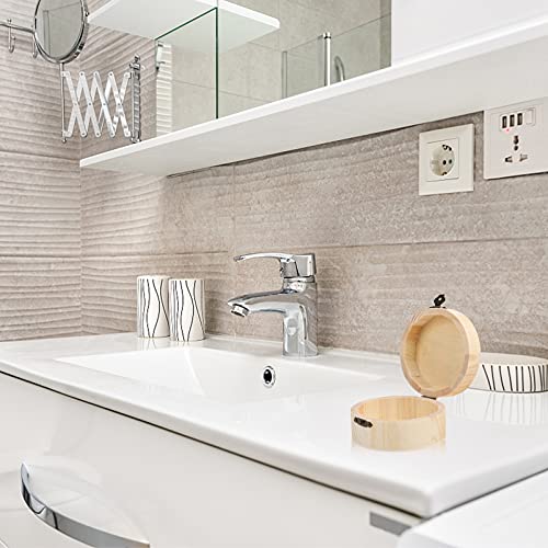 DOITOOL 2pcs Unfinished Round Wood Storage Box with Lid Jewelry Container for Wedding Party DIY Craft Home Storage Organizer Decorative Box DOITOOL