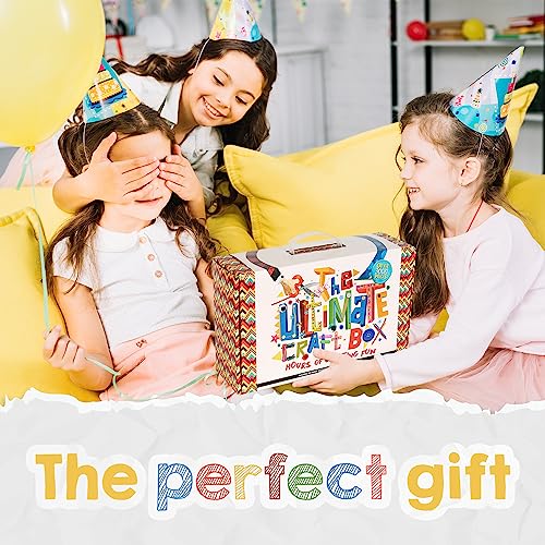 3000+ Pcs Arts and Crafts Supplies for Kids - Kids Craft kit for Boys & Girls - The Ultimate Craft Box Set with 99 Activities Book for Ages 4-6, 6-8, A&R CO.