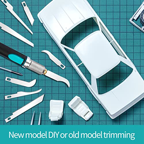 LitKiwi Model Craft Hand Saw Kit(with 14PCS Saw Blades),Modeling Knife Hacksaw Tool,DIY Mini Razor Saw Kit for Handcrafted, DIY models and Other Fine LitKiwi