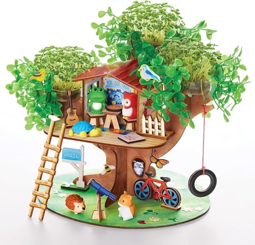 Creativity for Kids Build and Grow Tree House Craft Kit - Treehouse Playset Toy for Boys and Girls, Classic Toys for Kids Creativity for Kids