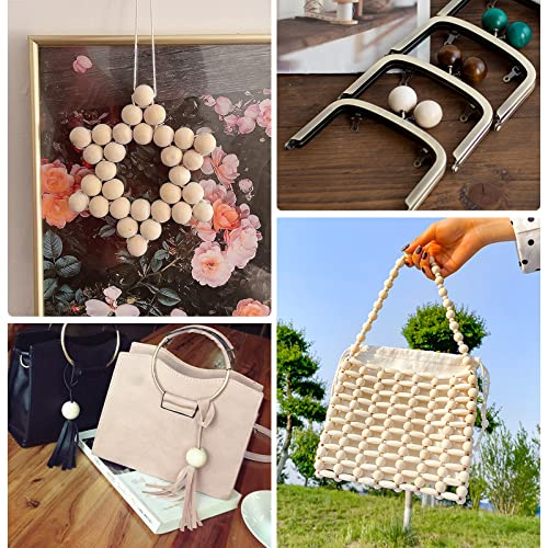 30pcs 25mm Unfinished Natural Wood Beads Large Hole Round Wooden Beads Wood Loose Spacer Beads Jewelry Making Accessory for DIY Crafts Garland Hmjpng