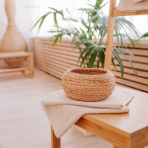 PATIKIL Wicker Repair Kit, 33ft(10m) 2.5mm Round Synthetic Rattan Material Plastic Wicker Woven Set for DIY Craft and Weaving Basket Making, Pink PATIKIL