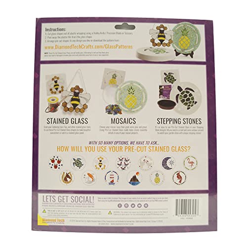 Moon and Star Pre-Cut Stained Glass Kit Diamond Tech
