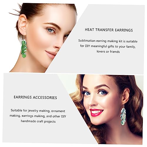 Anneome 5 Pairs Sublimation Earrings Bracelet Blanks for Jewelry Making Earring Blanks for Sublimation Printing Earring Hooks Teardrop Earrings DIY Anneome