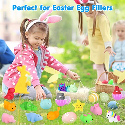 75Pcs Squishies Mochi Squishy Toys Party Favors for Kids Kawaii Mini Squishies Animal Stress Relief Toy Bulk Treasure Box Toys for Classroom Prizes FLY2SKY