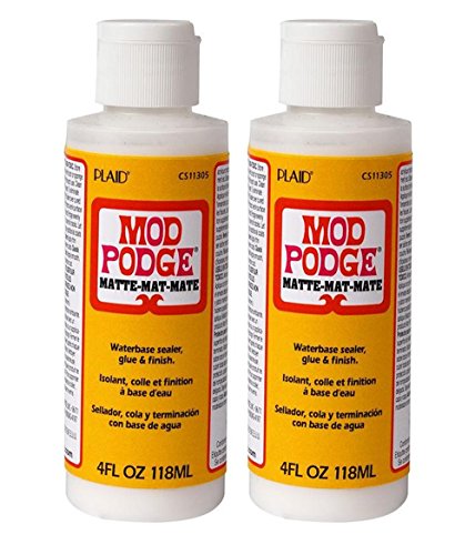 Mod Podge Waterbase Sealer, Glue and Finish (4-Ounce), CS11305 Matte Finish (pack of 2) Mod Podge