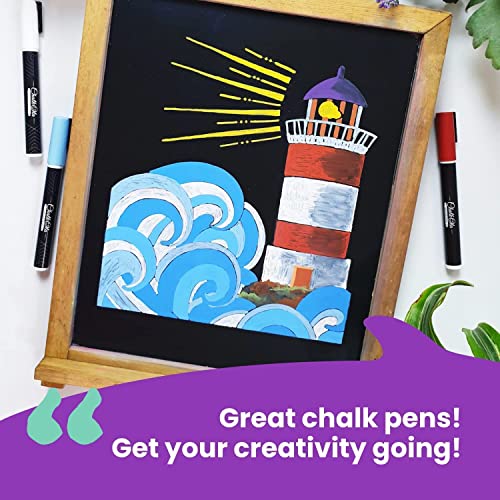 Chalkola 8 Pastel Liquid Chalk Markers for Chalkboard Signs, Blackboard, Window, Labels, Bistro, Glass, Car - Washable Wet Wipe Ink Chalk Board Chalkola