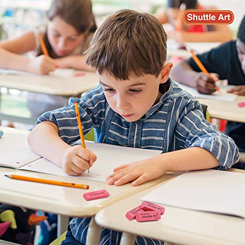 Shuttle Art #2 HB Golf Pencils and Erasers Bundle, Set of 900 Pack Bulk Golf Pencils + 120 Pack Pink Erasers Bulk - WoodArtSupply