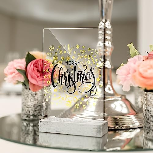 20 Pcs 2 mm Acrylic Blanks for Light Base Plastic Cast Clear Acrylic Sheet Square and Round Acrylic Panel Sign Blank with Double Sided Protective for Bucherry