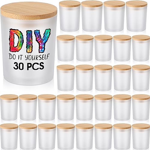  MILIVIXAY 6 Pack 16 oz Candle Jars with Bamboo Lids