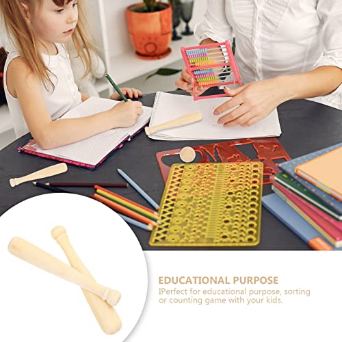 Bats Unfinished Mini Wooden Baseball 20pcs Natural Wood Unpainted Charm for Scrapbooking Keychain Accessories Action Figures DIY Craft Projects jojofuny