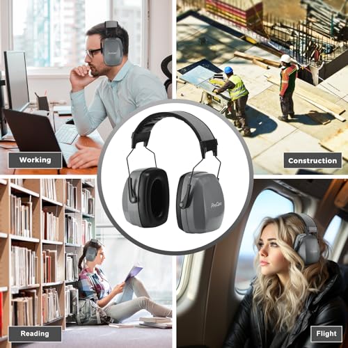 ProCase Noise Reduction Safety Ear Muffs, NRR 35dB Noise Cancelling Ear Protection Headphones, Hearing Protection Ear Defenders for Shooting Gun ProCase