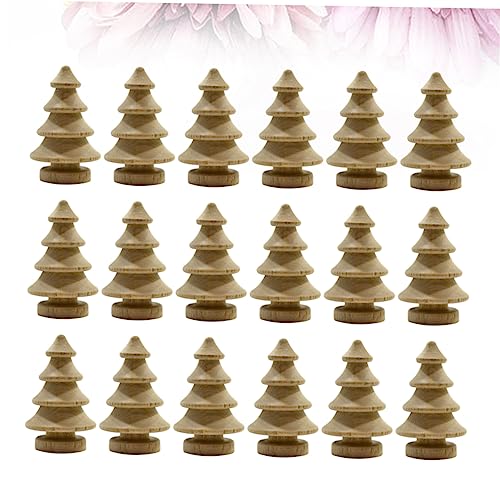 VILLCASE 20pcs Christmas Tree Figures Christmas Craft Supplies Unfinished Wood Snowman Blank peg People Nativity Decor Dinner Table Decor Unfinished VILLCASE