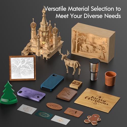 LONGER RAY5 20W Higher Accuracy Laser Engraver and Cutter, 130W Laser Engraving Cutting Machine can Cut 0.05mm Metal and Engrave Hundreds of Colors Longer