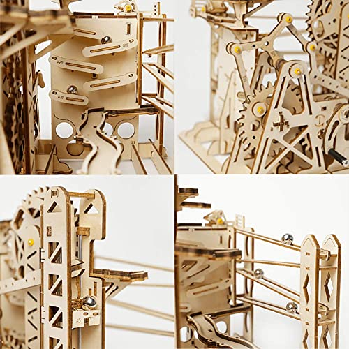 ROKR Marble Run 3D Wooden Puzzles Model Building Kits for Adults - Educational Project Brain Teaser, DIY Crafts for Adults & Kids (Ladder) ROKR