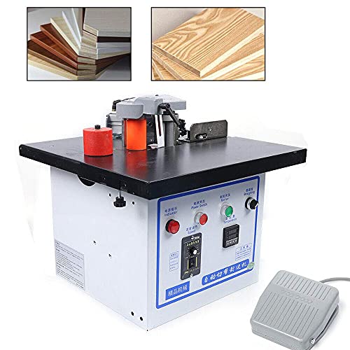 Woodworking Edge Bander Banding Machine Portable Edge Bander Curve Straight Edge Banding Machine With Speed Control 0-7m/min (110V, Adjustable speed) YIYIBYUS